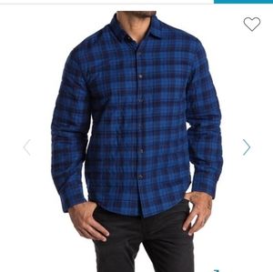Thomas Dean Men's plaid shirt jacket